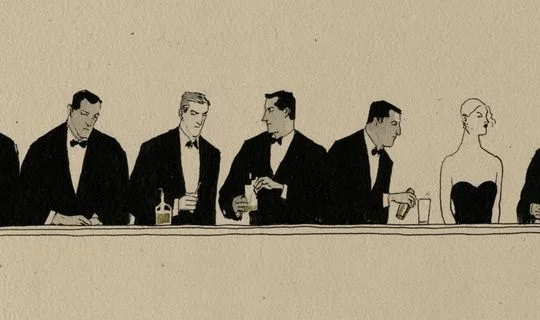 a row of bartenders