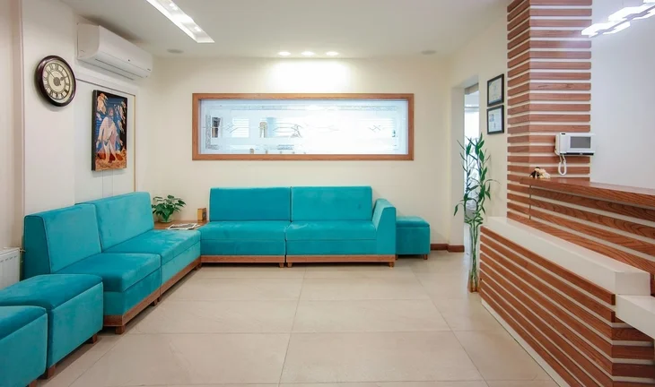 A waiting room, to represent Swiggett's two years out of the industry.