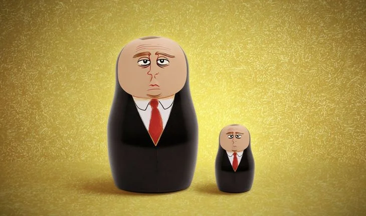 a big and small Russian doll