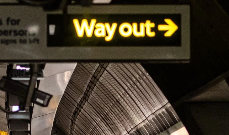 Way out sign