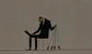 a banker on a chair with employees as puppets